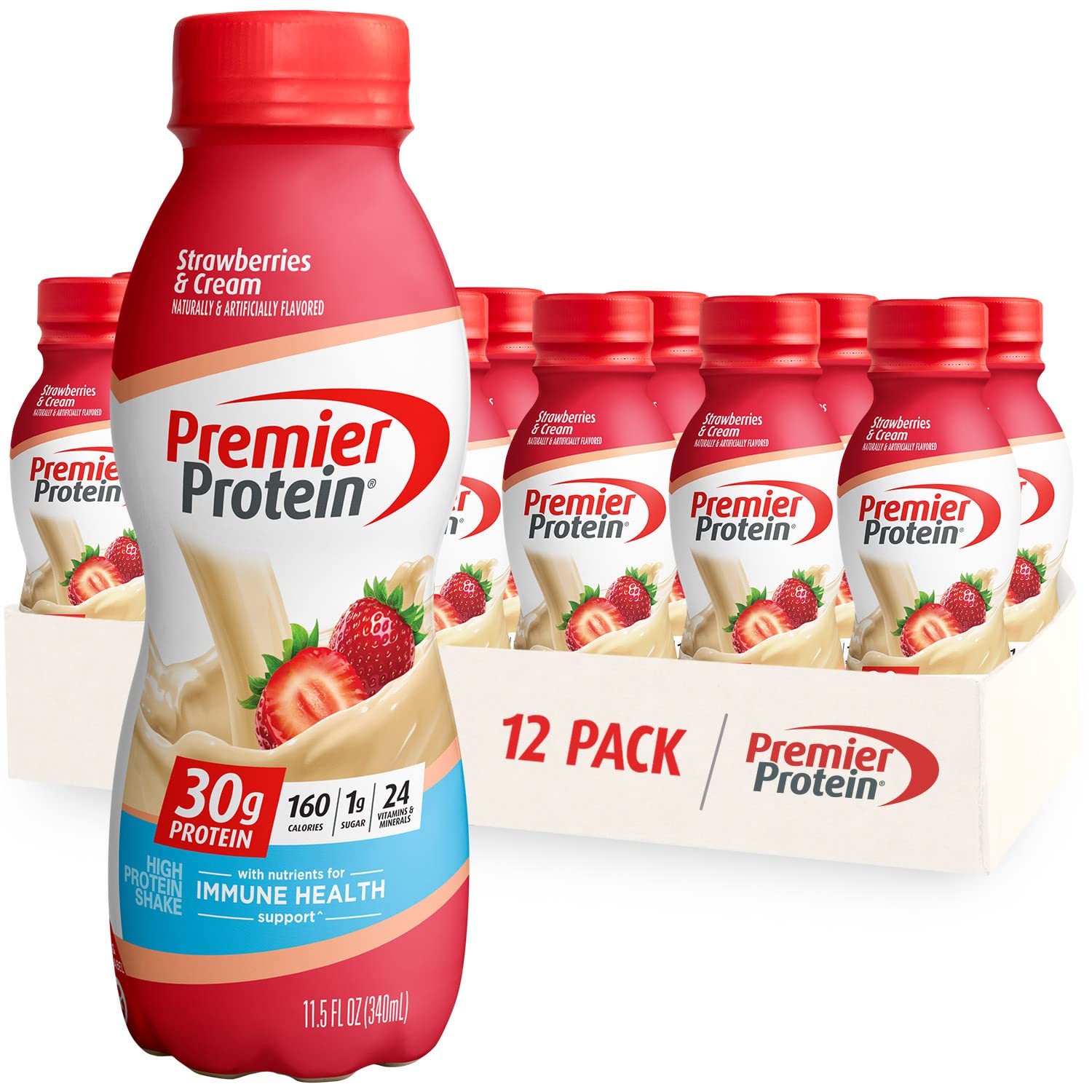 Premier Protein Shake,  30g Protein 24 Vitamins 1g Sugar Minerals Nutrients to Support Immune Health, 11.5 fl oz - Big Sale