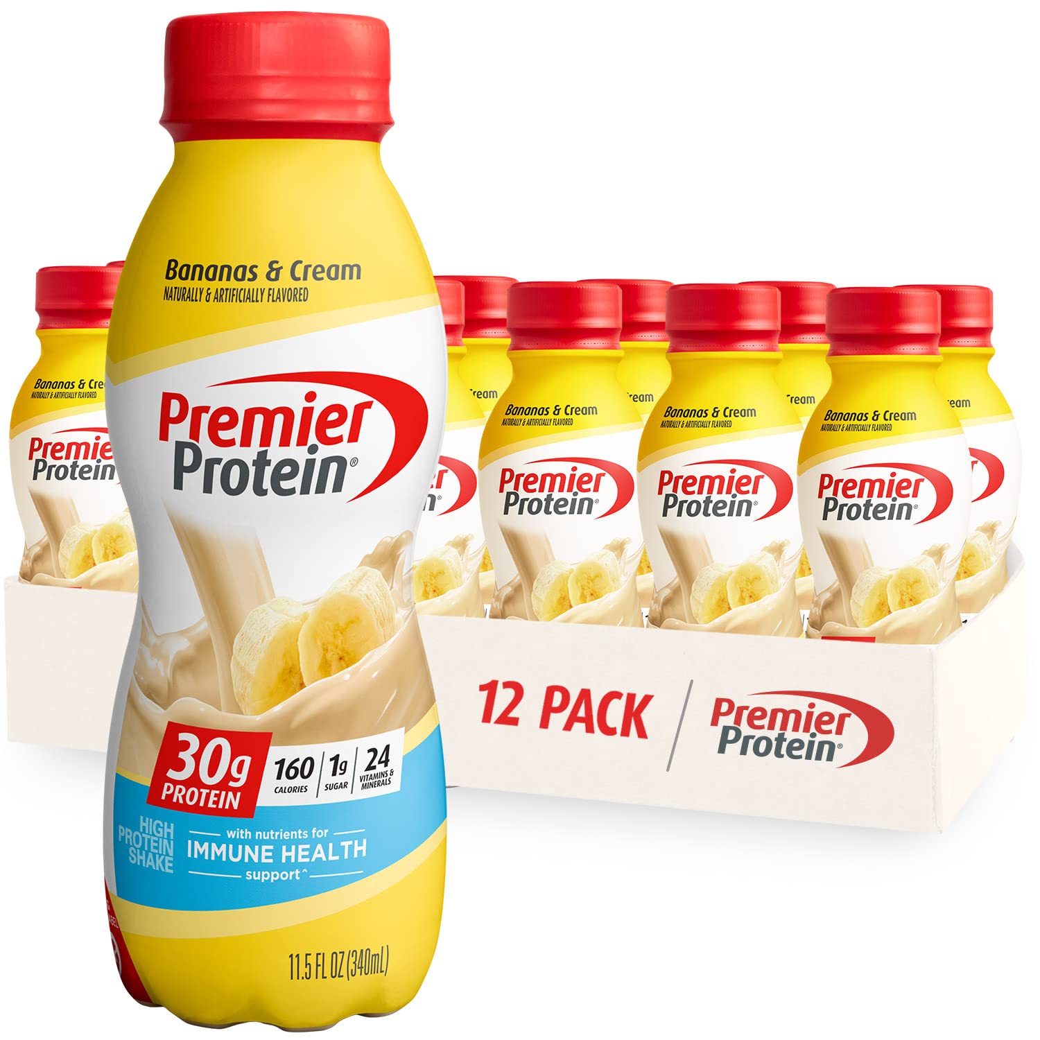 Premier Protein Shake,  30g Protein 24 Vitamins 1g Sugar Minerals Nutrients to Support Immune Health, 11.5 fl oz - Big Sale