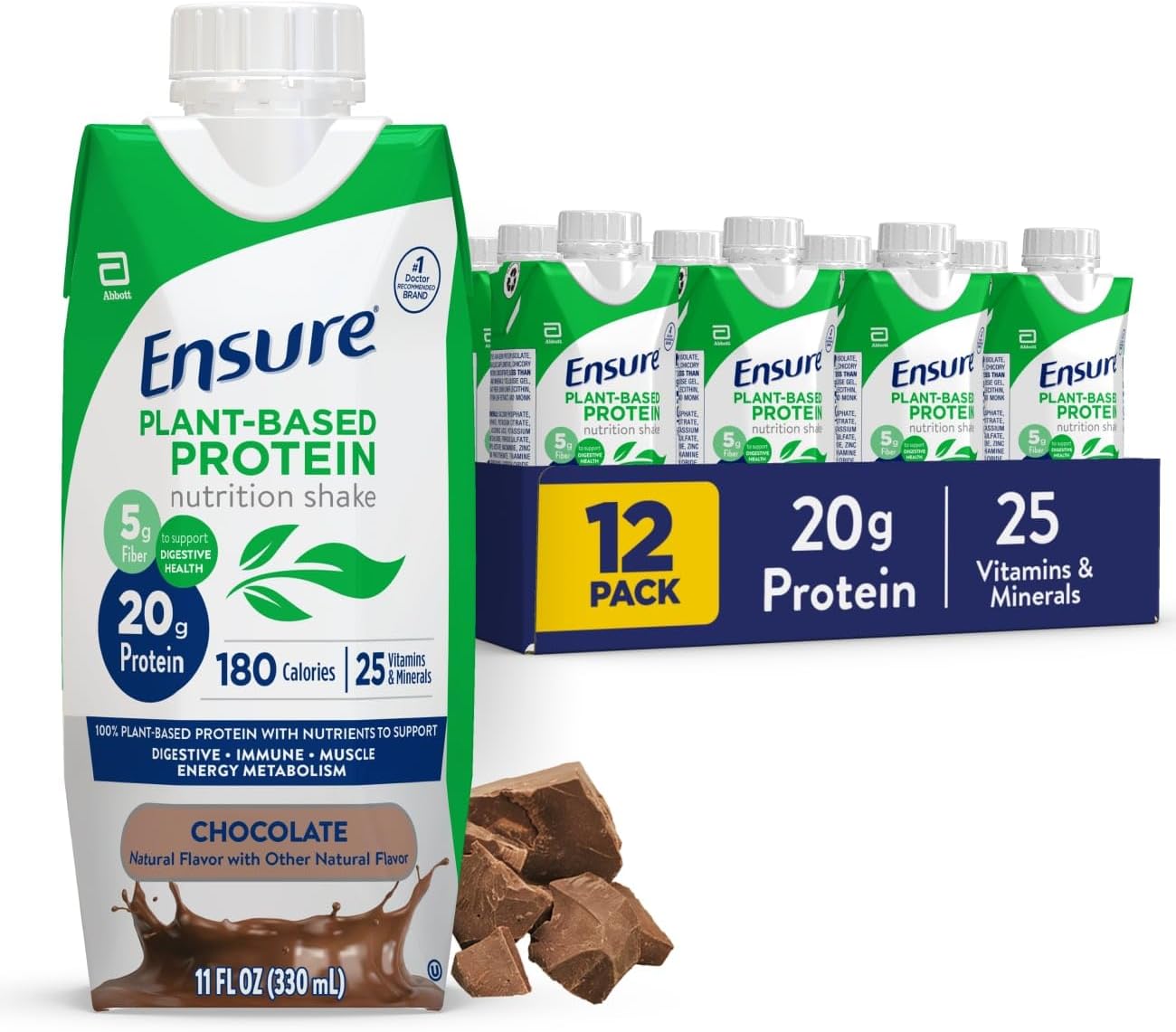 Based Vegan Protein Vanilla Nutrition Shake, Gluten-Free, Dairy-Free, Soy-Free Shake - Big Sale