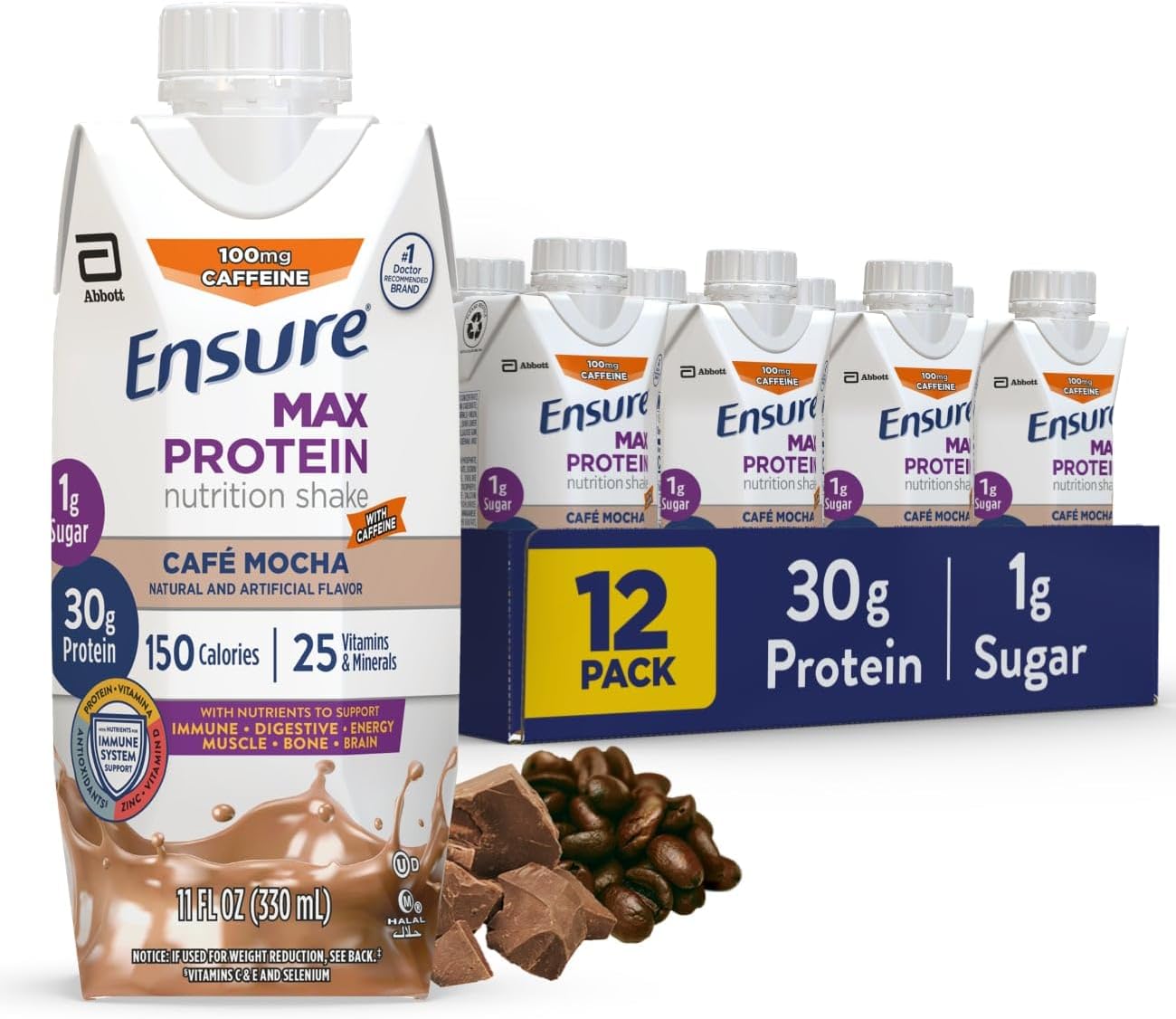 Milk Chocolate, Ready to Drink, 30g Protein for Muscle Building, 1g Sugar, 4g Fiber - Big Sale