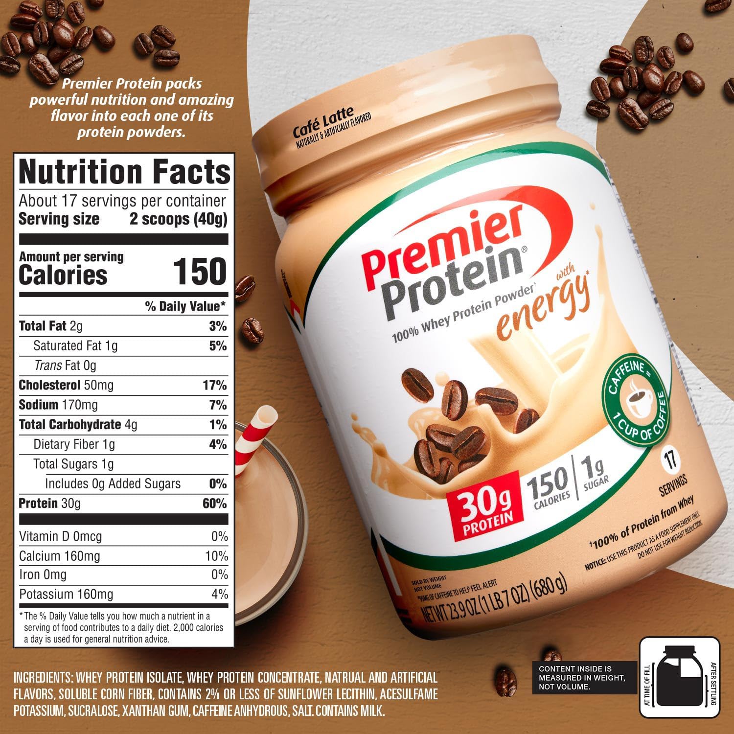 Premier Protein Protein Powder, 30g Protein, 1g Sugar, No Soy Ingredients, Gluten Free - Special offer limited time sale